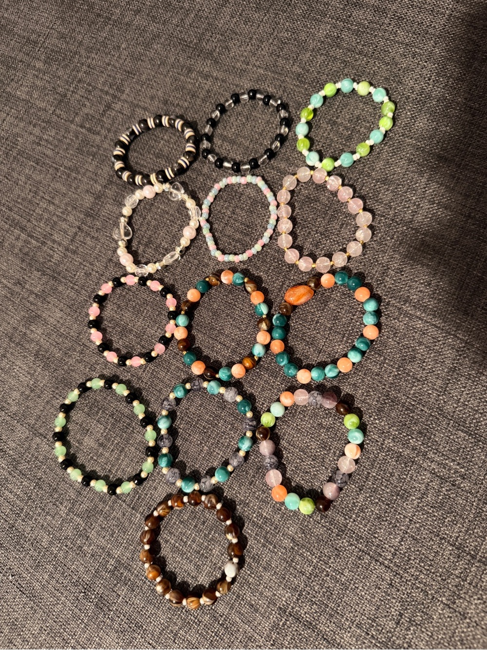 Handmade Multicolor Beaded Stretch Bracelet - Women Accessories